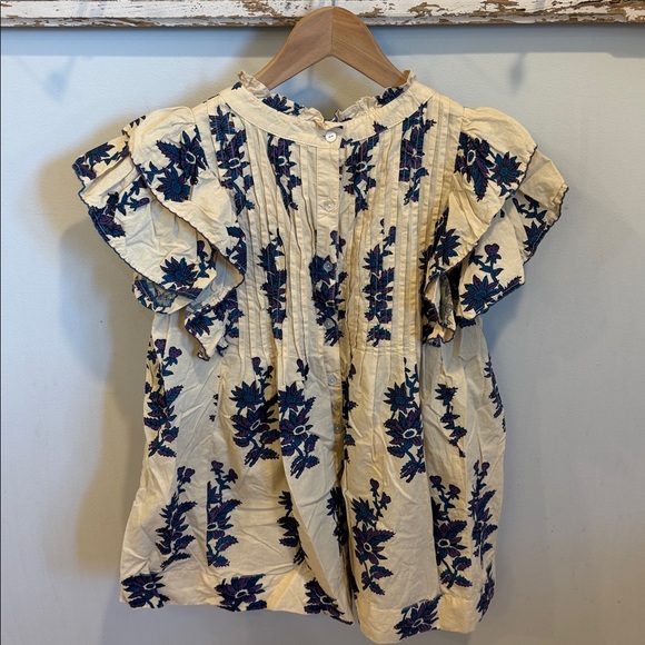 IVY JANE Tucked And Ruffle Top Size Medium - Picture 3 of 8